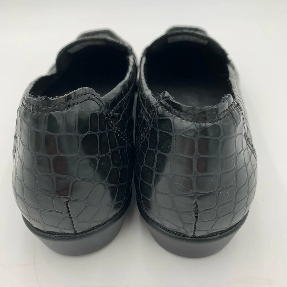 SAS Tripad Comfort Loafers Flats Black Croc Embossed Slip On Shoes Womens‎ Sz 8